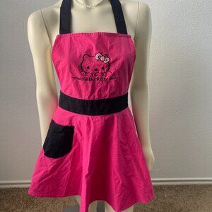 Hello Kitty, Women’s, pocket pink black Flared, Apron one size